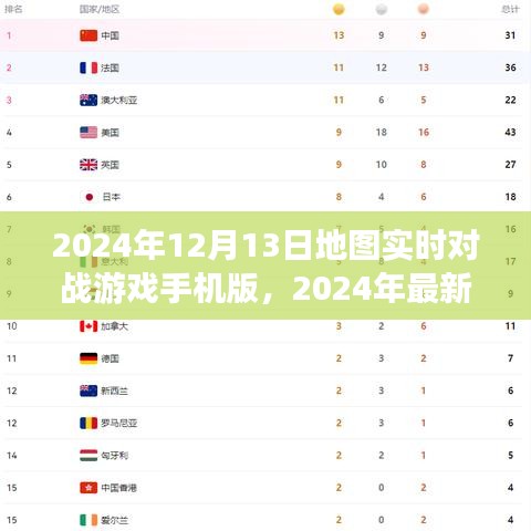 2024年最新版地图实时对战游戏手机版，从入门到进阶的实战指南