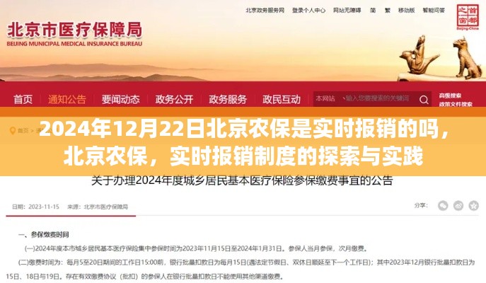 北京农保实时报销制度的探索与实践（2024年12月22日更新）