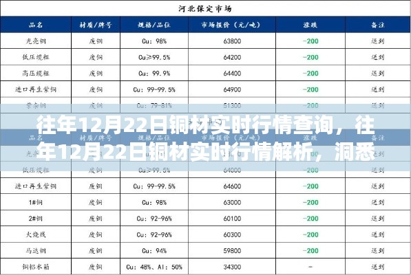 洞悉铜材行情，往年12月22日市场走势解析与实时行情查询，把握投资先机
