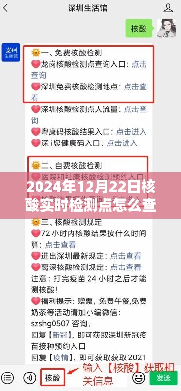 轻松科普，如何查询2024年12月22日核酸实时检测点位置