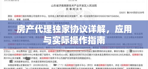 房产代理独家协议详解，应用与实际操作指南