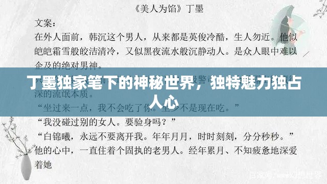 丁墨独家笔下的神秘世界，独特魅力独占人心