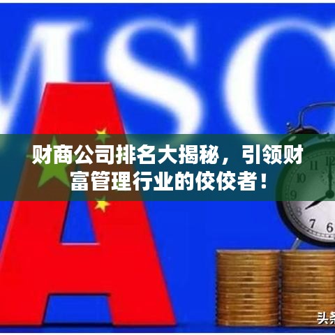 财商公司排名大揭秘，引领财富管理行业的佼佼者！