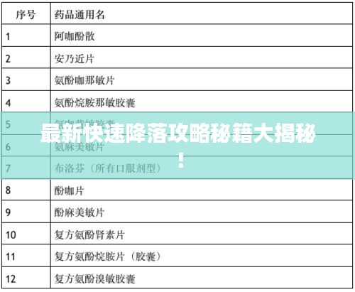 最新快速降落攻略秘籍大揭秘！