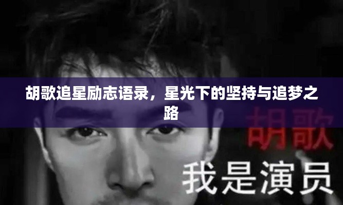 胡歌追星励志语录，星光下的坚持与追梦之路
