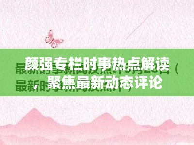 颜强专栏时事热点解读，聚焦最新动态评论