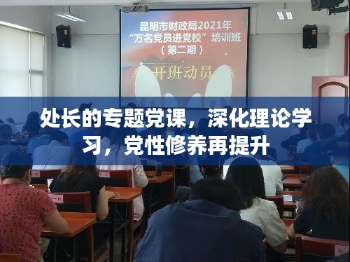 处长的专题党课，深化理论学习，党性修养再提升