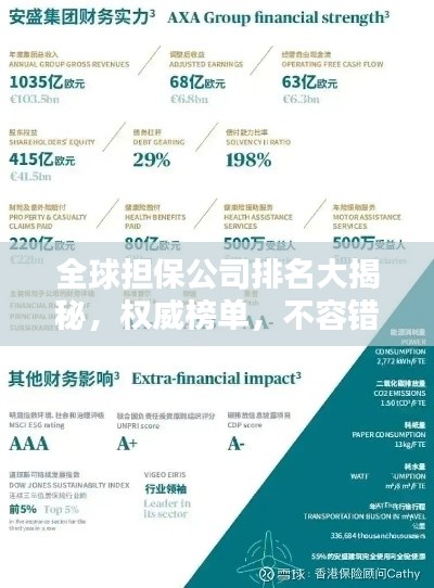 全球担保公司排名大揭秘，权威榜单，不容错过！