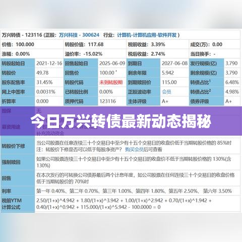 今日万兴转债最新动态揭秘