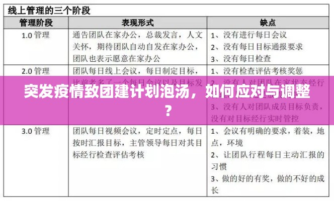 突发疫情致团建计划泡汤，如何应对与调整？