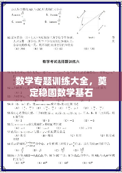 数学专题训练大全，奠定稳固数学基石