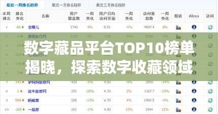 数字藏品平台TOP10榜单揭晓，探索数字收藏领域的全新疆界