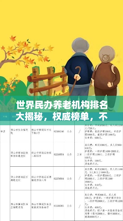 世界民办养老机构排名大揭秘，权威榜单，不容错过！