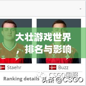 大壮游戏世界，排名与影响力的巅峰对决！