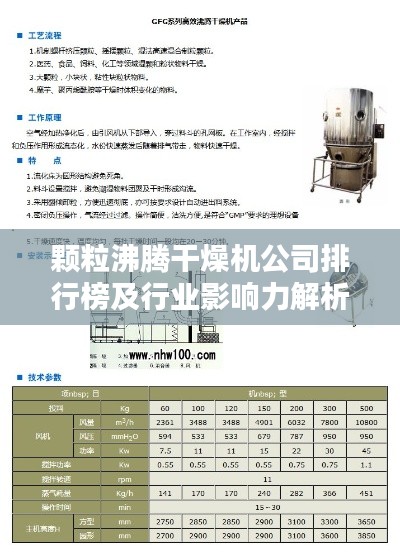颗粒沸腾干燥机公司排行榜及行业影响力解析
